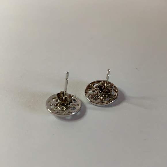 Sterling Silver Ornamental Earrings - Picture 2 of 2